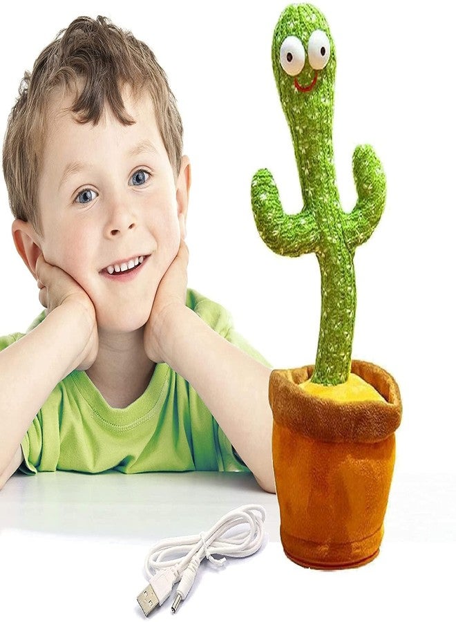 SENVOX Dancing Cactus Toy | Talking, Singing, and Recording Plush Toy with LED Lights | USB Rechargeable Educational Toy for Babies and Toddlers - Image 1